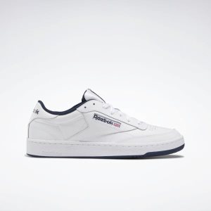 Adidasy Damskie Reebok Club C 85 Białe/Granatowe PL 51UFZMH